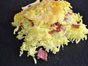 Arroz cúrcuma jamón mozarella gratinado horno
