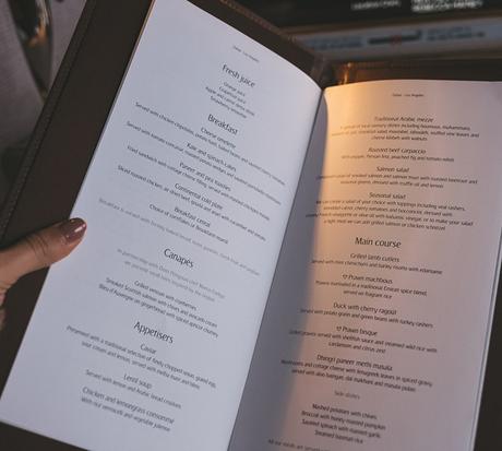 emirates_food2 ▷ Revisión de vuelos de primera clase de los Emiratos A380: Dubai a Los Ángeles