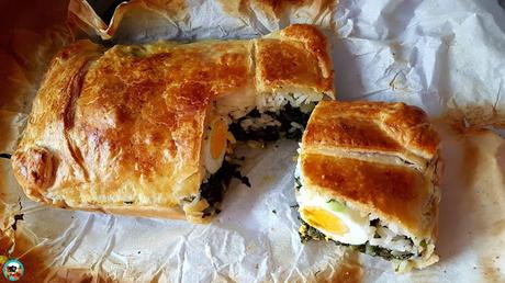 Pascualina de hojaldre y espinacas