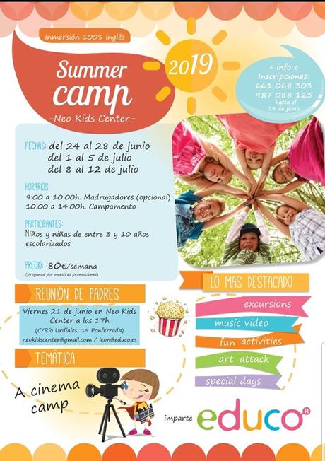 Campamentos y campus de verano 2019 en Ponferrada y el Bierzo