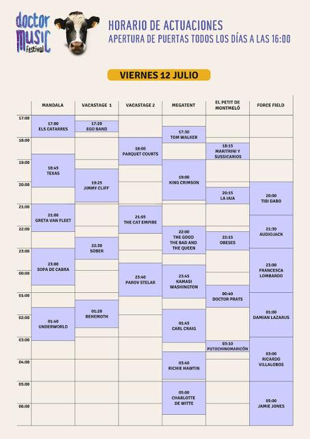 Horarios del Doctor Music Festival 2019, que cierra cartel con James Murphy y White Lies