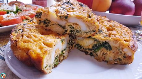 Tortilla de papas y calabacines Tortilla de papas y calabacines