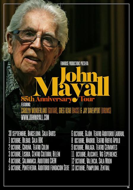 John Mayall celebra sus 85 años con una docena de conciertos en España