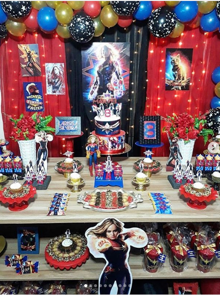 Fiesta temática Capitana Marvel Fiesta temática Capitana Marvel
