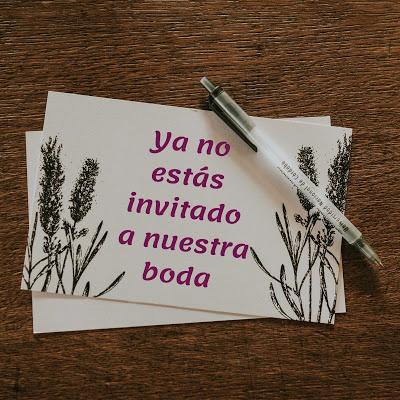 Ya no estás invitado a la boda