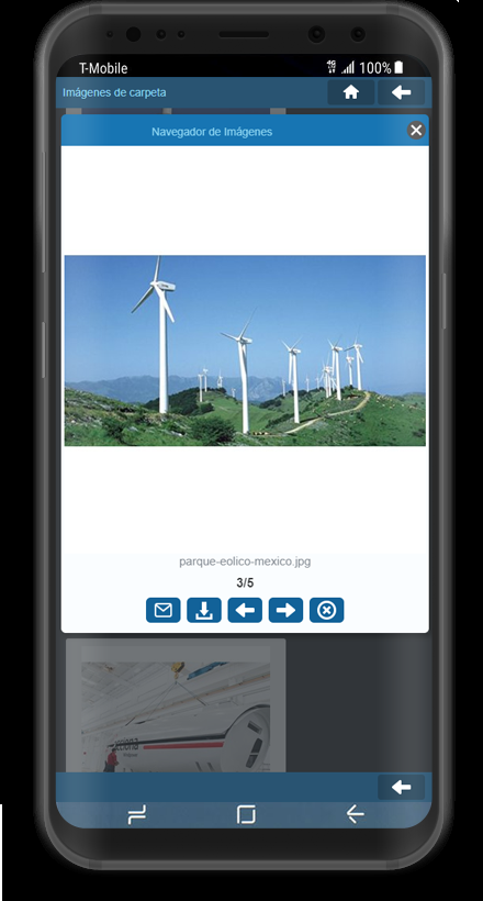 Captura aplicación Android navegador de imágenes.