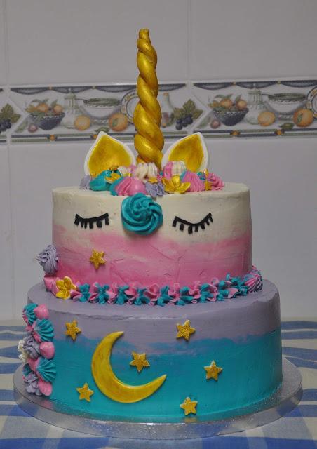 Unicorn Cake For Arlet 4 Birthday