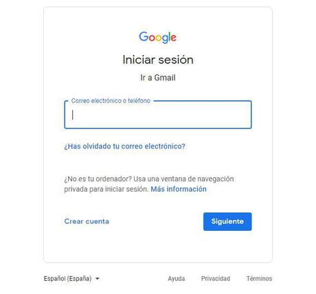 Gmail y su procedimiento para ingresar al correo