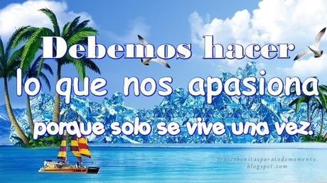 Frase del Día, Frases Bonitas, Frases de Inspiración y motivación, Frases de la vida, Vivir para volar, Citas sobre lo que nos apasiona, 