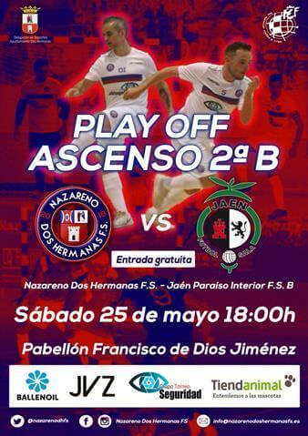 El Nazareno Dos Hermanas FS disputa el sábado la ida de los playoffs de ascenso a Segunda División B El Nazareno Dos Hermanas FS disputa el sábado la ida de los playoffs de ascenso a Segunda División B