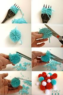 Aprende fácil manera para hacer pompones usando un tenedor