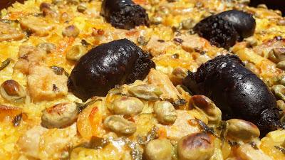 ARROZ AL HORNO DE MAGRO, MORCILLA Y HABAS