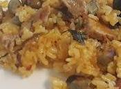 Arroz horno magro, morcilla habas