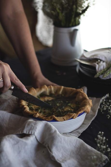 Quiche de espárragos #sinlactosa