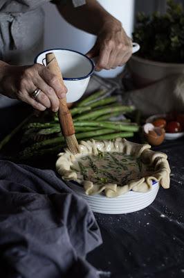 Quiche de espárragos #sinlactosa