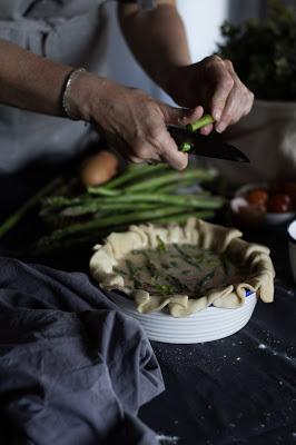Quiche de espárragos #sinlactosa