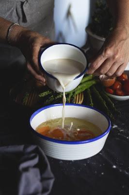 Quiche de espárragos #sinlactosa