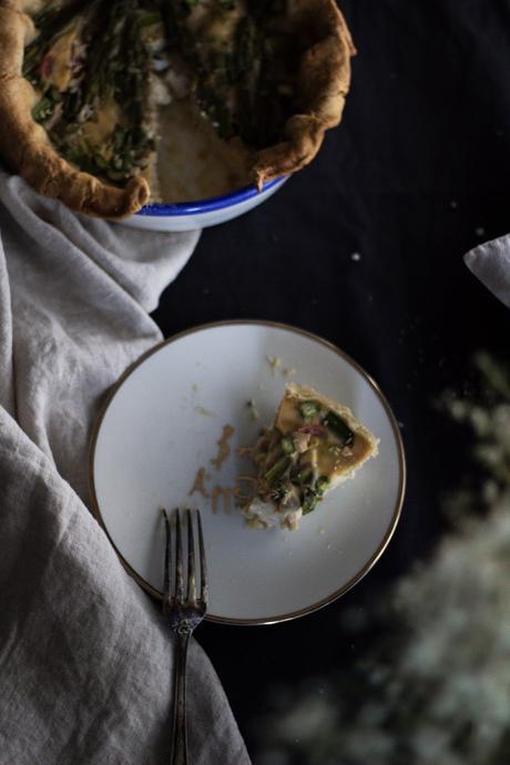 Quiche de espárragos #sinlactosa