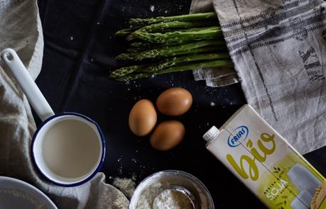 Quiche de espárragos #sinlactosa