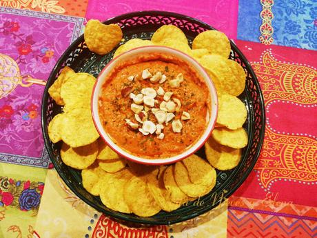 Paté de pimientos asados y avellanas.