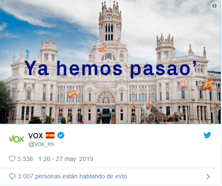 La ultraderecha entra en Madrid y lo celebra a golpe de tuit La ultraderecha entra en Madrid y lo celebra a golpe de tuit