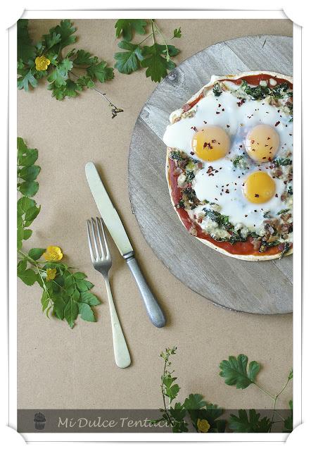 Pizza de Kale y Bacon Pizza de Kale y Bacon