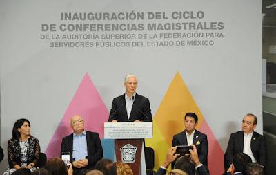 INAUGURA ALFREDO DEL MAZO CICLO DE CONFERENCIAS PARA MEJORAR EL EJERCICIO Y CONTROL DEL GASTO PÚBLICO