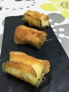 Bocaditos de calabacín con queso de cabra