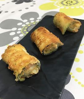 Bocaditos de calabacín con queso de cabra