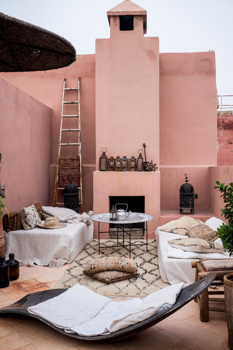 Rosada terraza en Marrakech