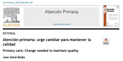 Atención primaria... otra vez Atención primaria... otra vez