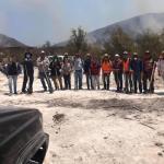 Voluntarios apoyan en incendio de San Nicolás Tolentino; el fuego no cede