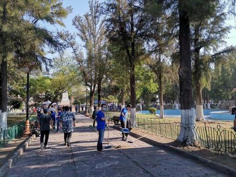 Empresa japonesa  Keihin, limpia la Alameda Juan Sarabia