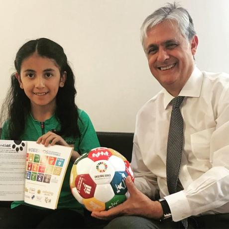 Niña activista de San Luis Potosí visita la ONU
