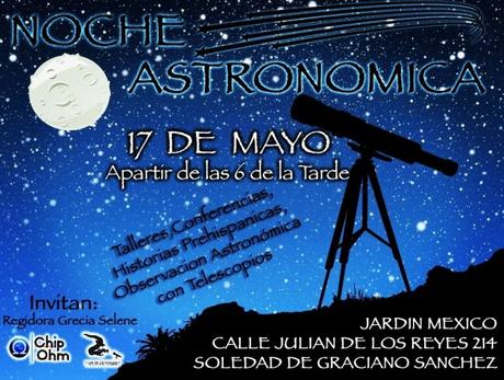 Este viernes noche astronómica en el Jardín México de Soledad