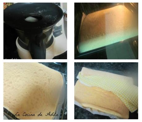 Brazo gitano relleno de mermelada de cerezas