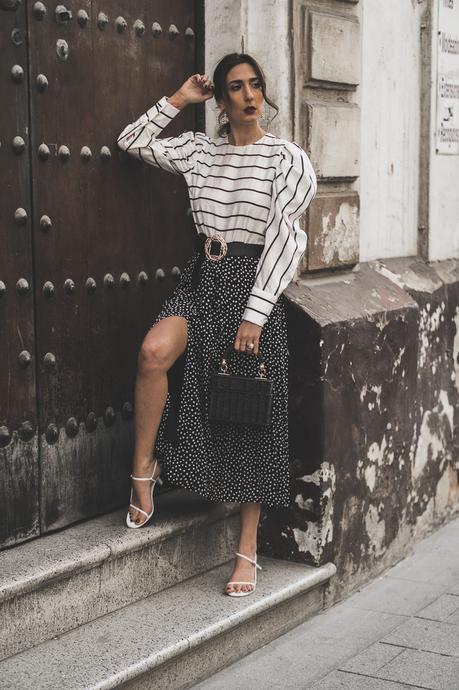 Cómo mezclar estampados: Rayas y lunares Cómo mezclar estampados: Rayas y lunares