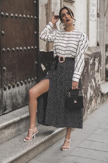 Cómo mezclar estampados: Rayas y lunares Cómo mezclar estampados: Rayas y lunares