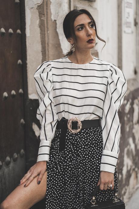 Cómo mezclar estampados: Rayas y lunares Cómo mezclar estampados: Rayas y lunares