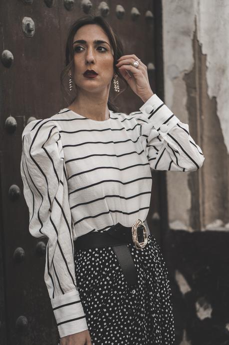 Cómo mezclar estampados: Rayas y lunares Cómo mezclar estampados: Rayas y lunares