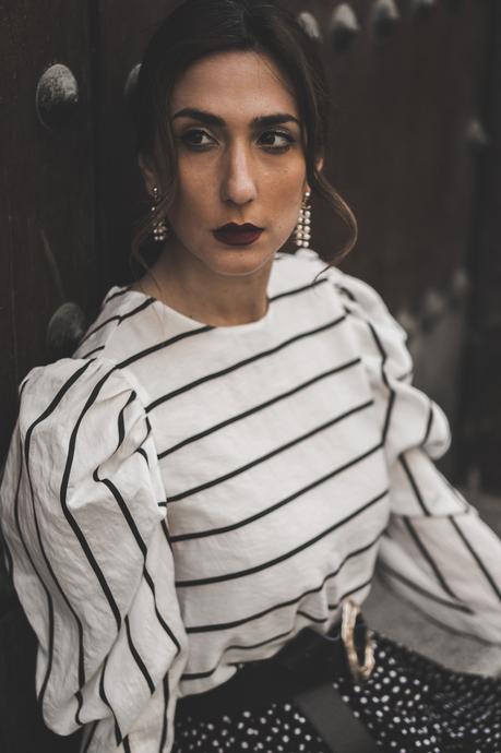 Cómo mezclar estampados: Rayas y lunares Cómo mezclar estampados: Rayas y lunares