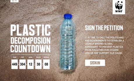 WWF ha empezado el streaming más largo del mundo: 450 años para mostrar la descomposición de una botella de plástico