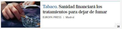 Sanidad financiará los tratamientos para dejar de fumar