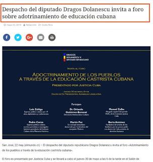 Reciclando calumnias contra Cuba desde Costa Rica