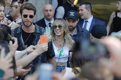 Miley Cyrus  en Barcelona  con Liam Hemsworth