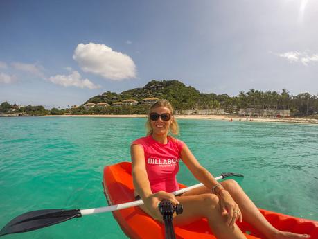 Kayaking-Punta-Bunga-Beach-Boracay-Island-Philippines ▷ Comentario sobre cosas emocionantes que hacer en la isla de Boracay con niños por Boracay Island Filipinas con niños | Alojamiento, Playas y Alimentación. UTUTravel.com