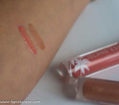 Colección Island Escape de Primark 04 glosses swatches