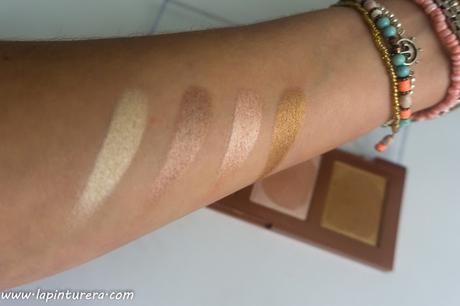 Colección Island Escape de Primark 07 paleta iluminadores swatches