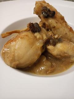 POLLO GLASEADO CON MOSTAZA Y CANTARELUS