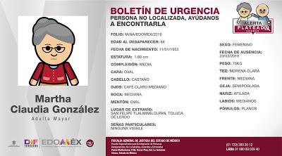 ACTIVAN “ALERTA PLATEADA EDOMÉX” PARA BÚSQUEDA Y LOCALIZACIÓN DE ADULTOS MAYORES